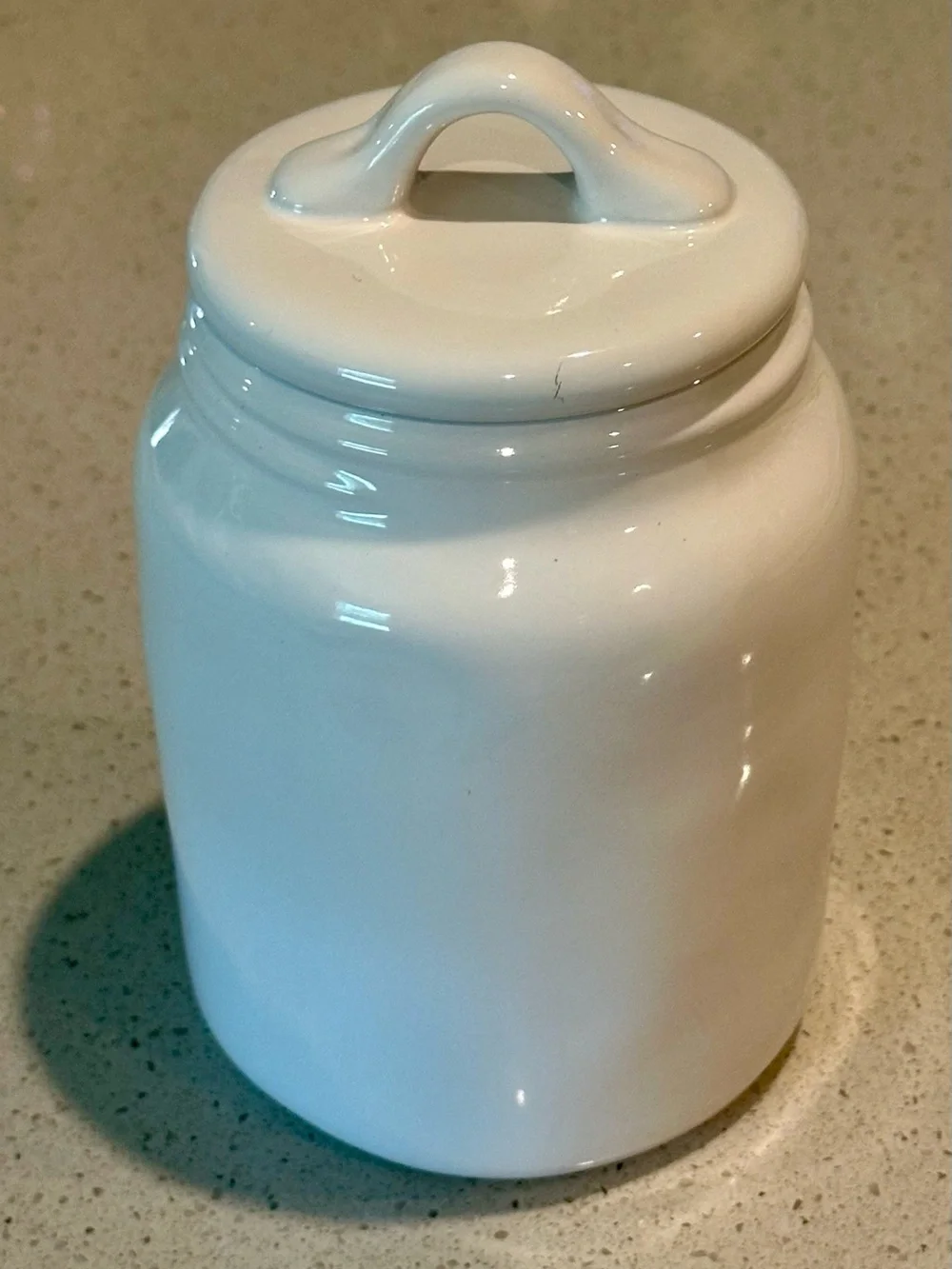 Rae Dunn White Ceramic Canister with Lid